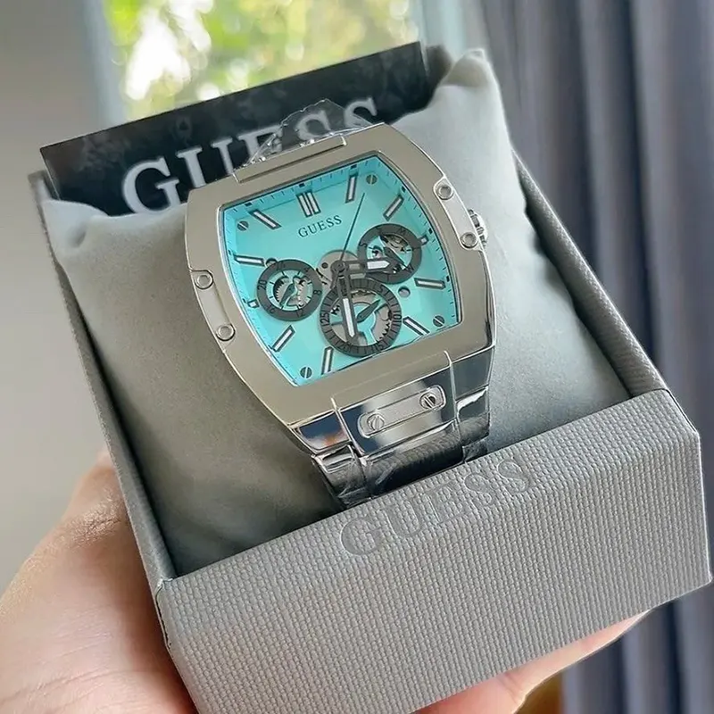 Guess Phoenix Multi-function Tiffany Dial Fashion Men’s Watch- GW0456G4